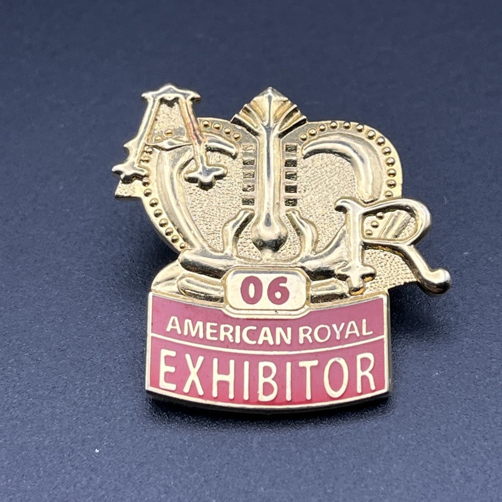 2006 American Royal Exhibitor Gold Tone Livestock Show Lapel Hat Pin